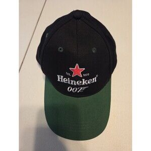 Heineken James Bond 007 Beer Promo Baseball Cap Hat Black Green Strapback
